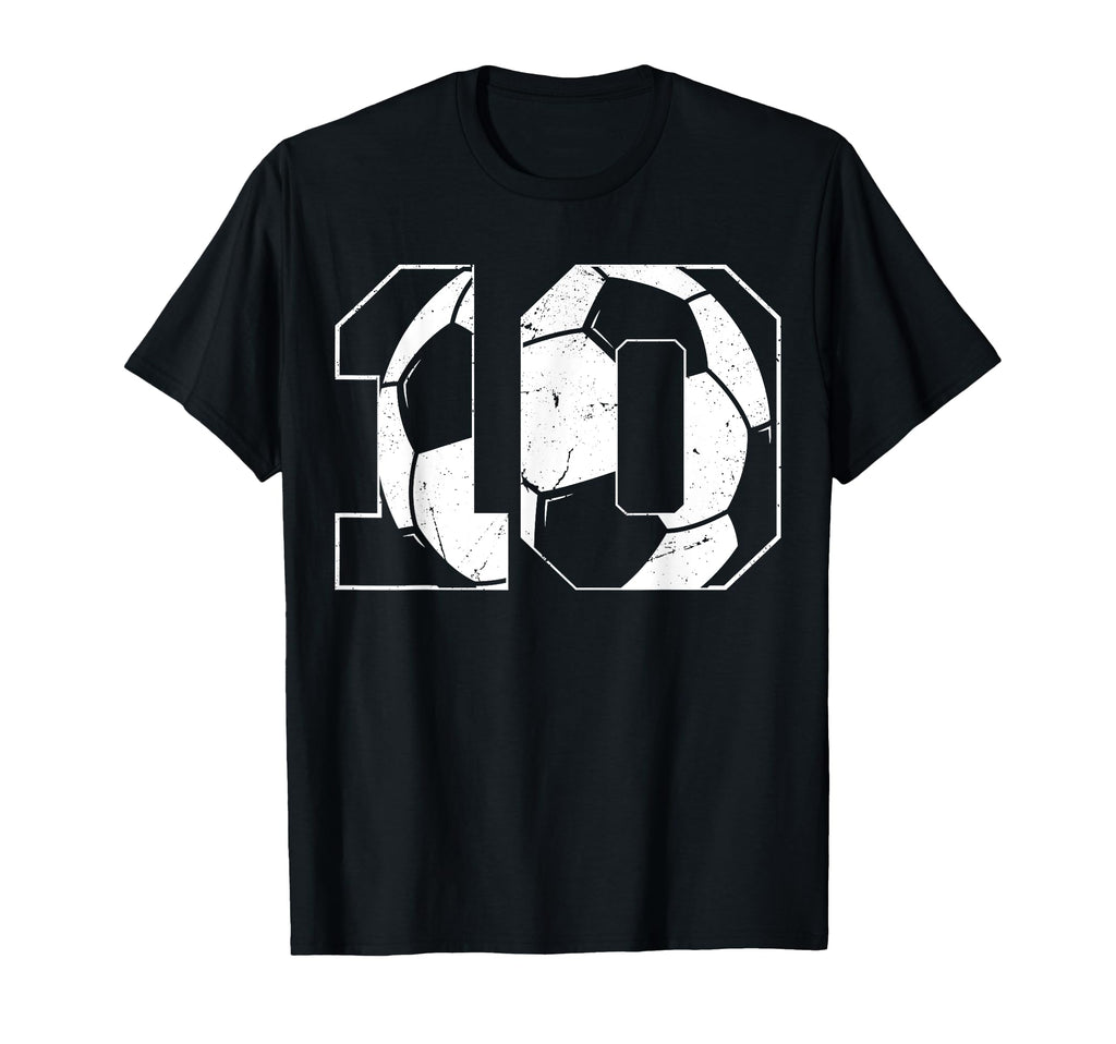 10Th Birthday Soccer Player Football 10 T-Shirt - Streetwear Style Unisex