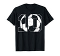 10Th Birthday Soccer Player Football 10 T-Shirt - Streetwear Style Unisex