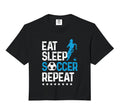 Eat Sleep Soccer Repeat Sport Player T-Shirt - Minimalist Print Men Women