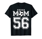 Number 56 Custom Proud Soccer Futbol T-Shirt - Unique Graphic Men Women