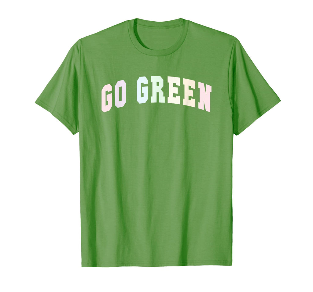 Go Green Team Matching War Game Day T-Shirt - Novelty Apparel Men Women
