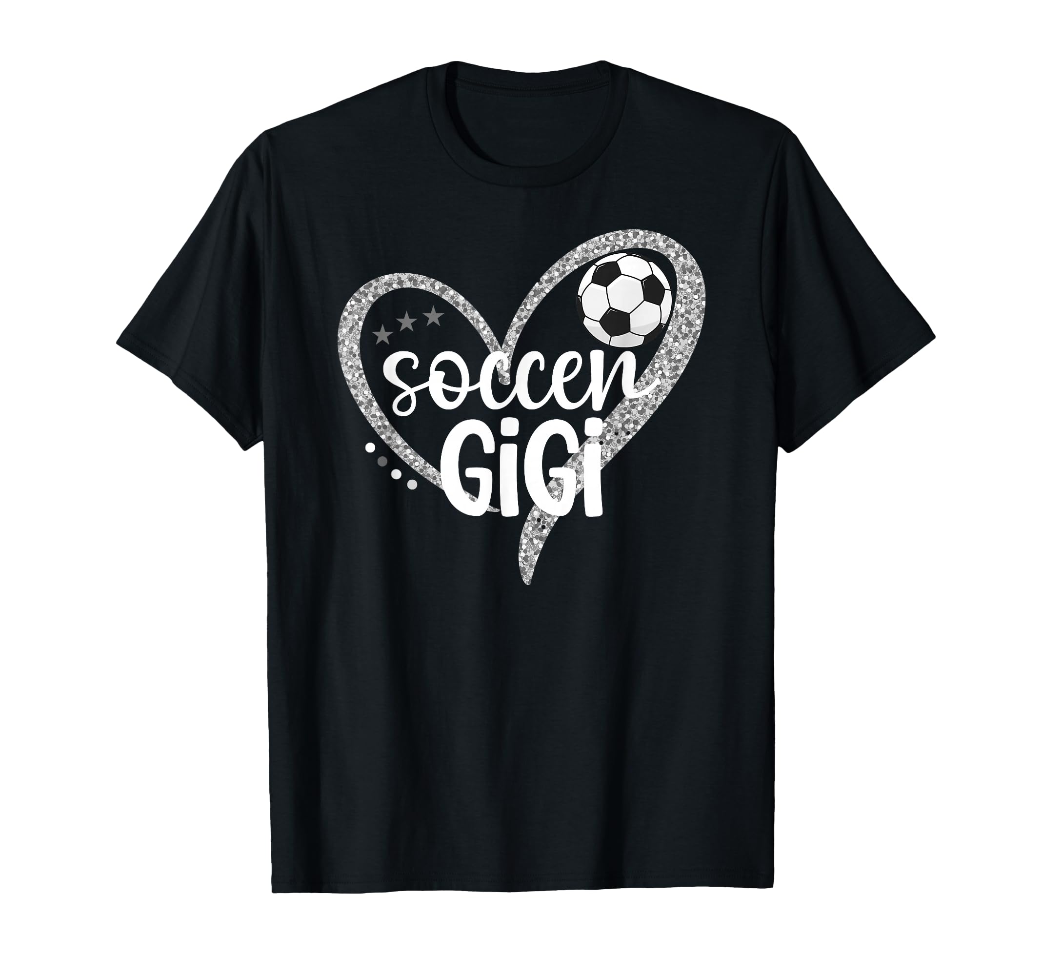 Soccer Gigi Heart Grandma Gigi Soccer T-Shirt - Unique Graphic for Adults