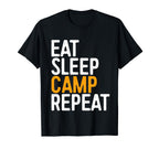Eat Sleep Camp Repeat Funny Camping T-Shirt - Trendy Graphic Men Women