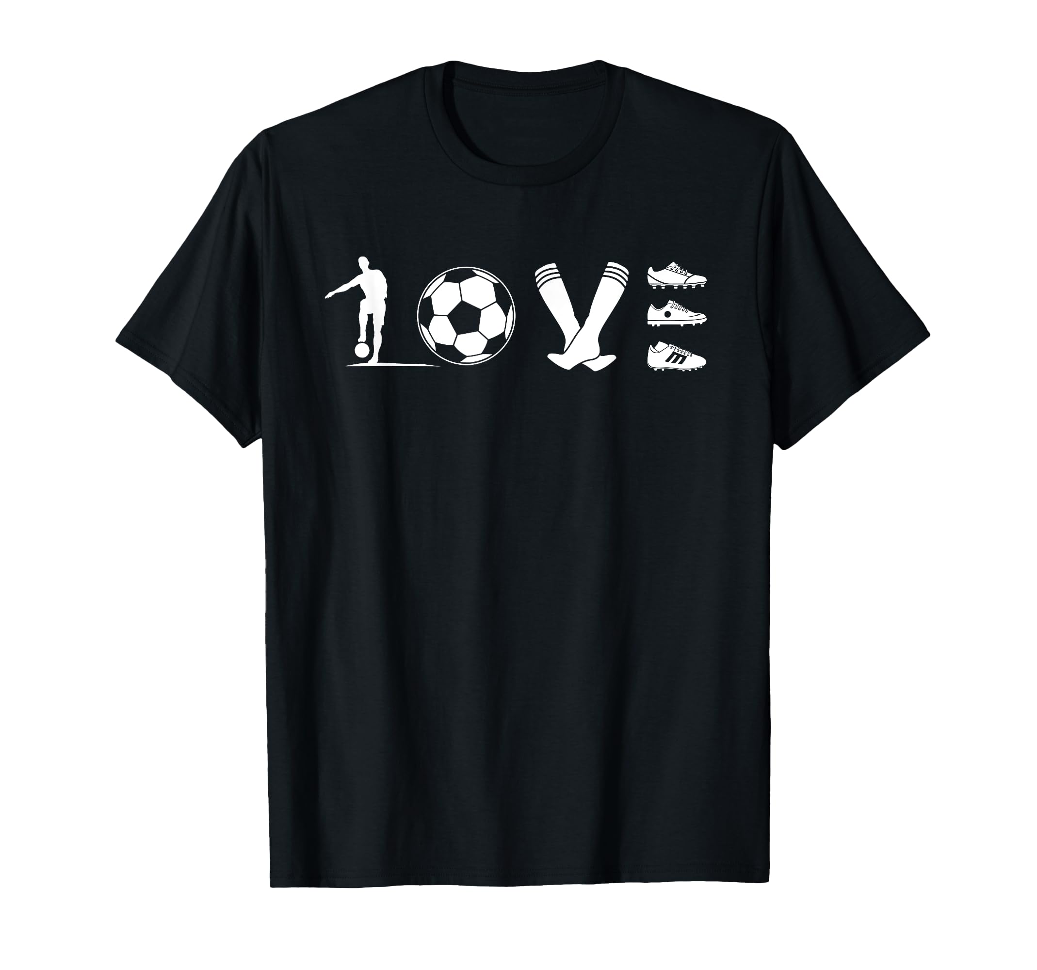 Soccer Love Gift Football Player Teens T-Shirt - Minimalist Print Men Women