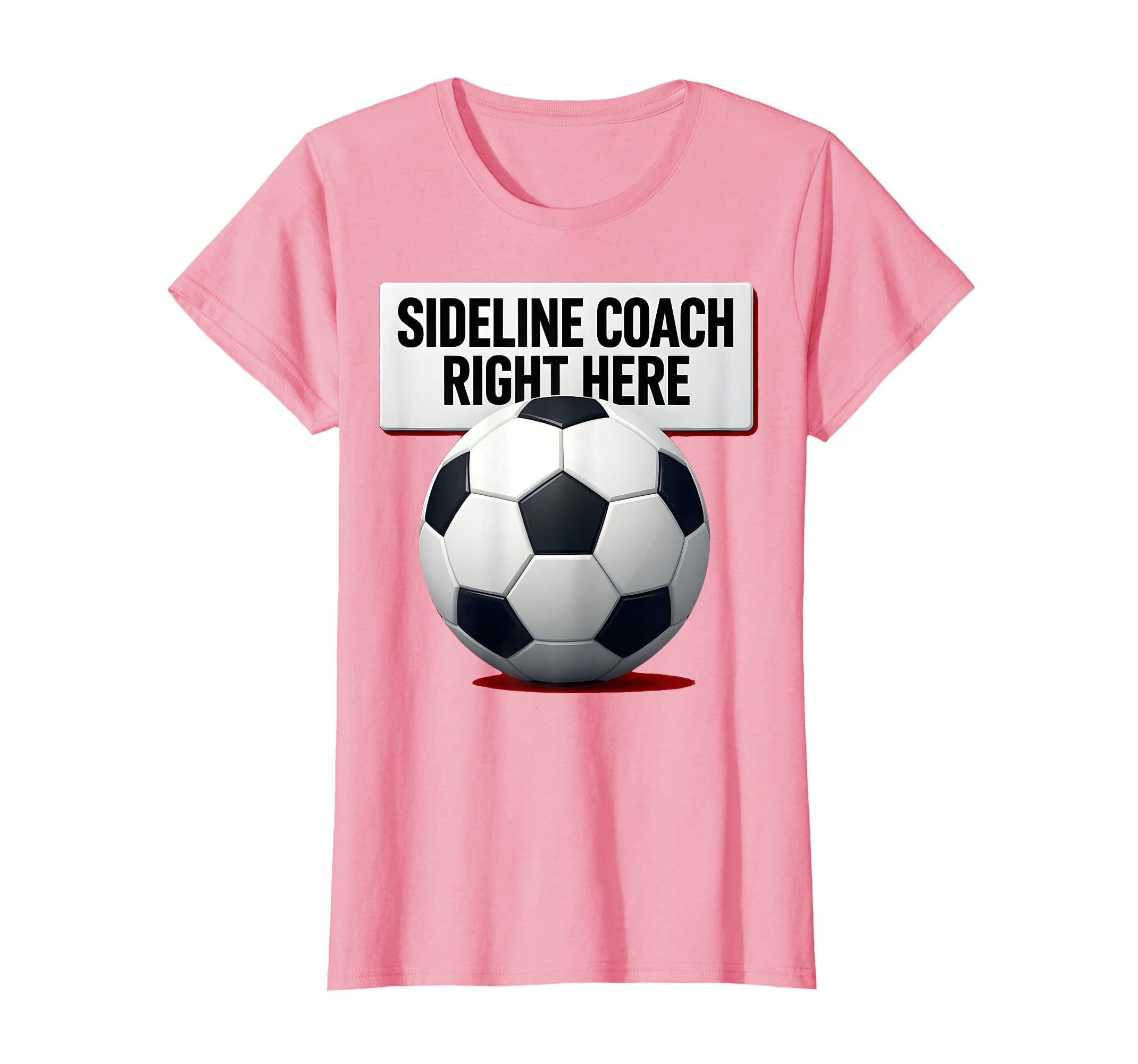 Sideline Coach Soccer Mom T-Shirt - Fun Novelty Design Men Women