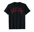 Valentines Day Red Heart Ekg T-Shirt - Streetwear Style for Adults