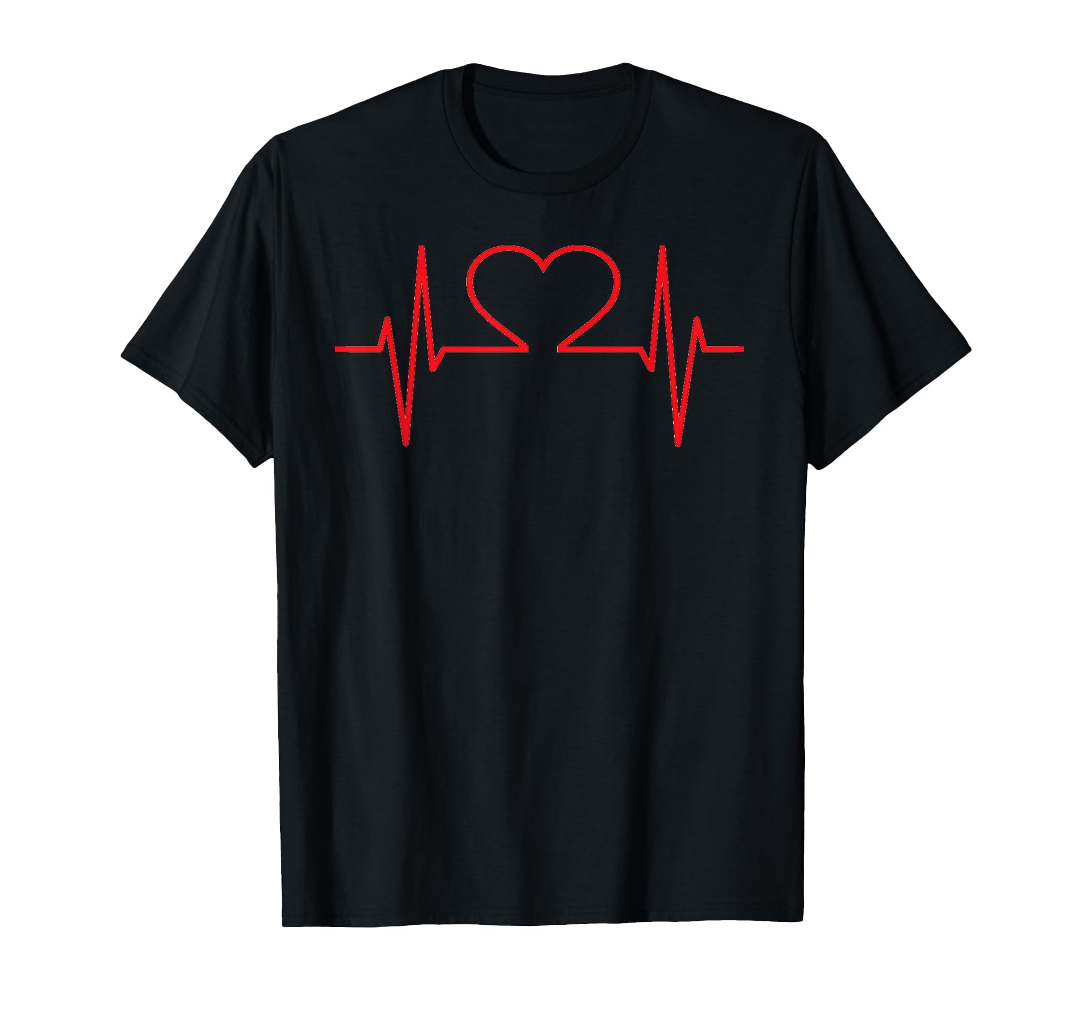 Valentines Day Red Heart Ekg T-Shirt - Streetwear Style for Adults