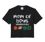 Mom Surrounded Balls Distressed Comfort T-Shirt - Unique Graphic Unisex