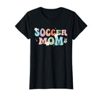 Groovy Soccer Mom Soccer Mama Mom T-Shirt - Aesthetic Graphic Men Women