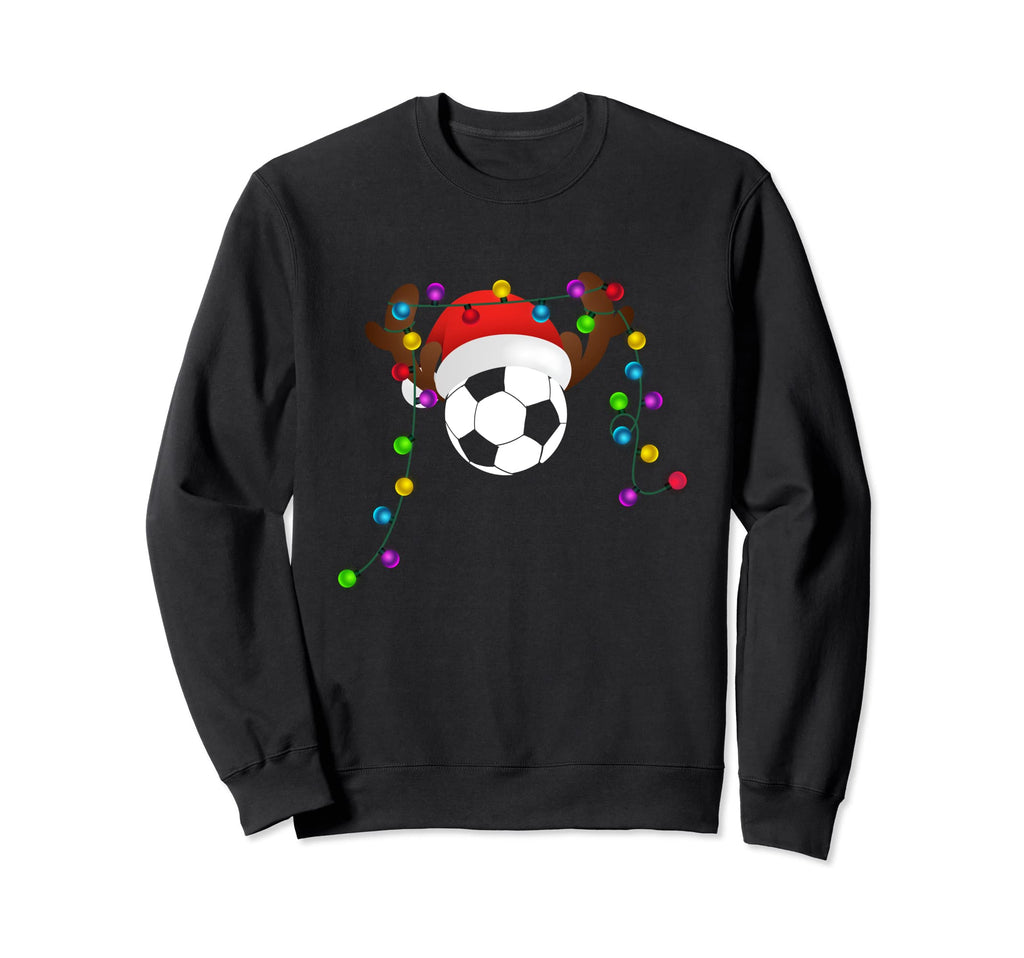 Soccer Reindeer Players Fans Sweatshirt - Casual Everyday Wear Men Women