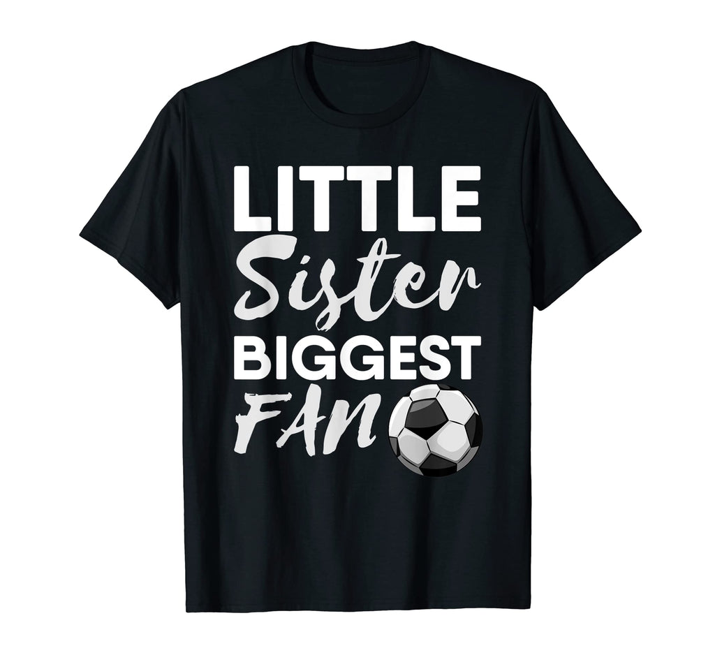 Little Sister Biggest Fan Sibling T-Shirt - Minimalist Print for Adults
