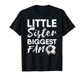 Little Sister Biggest Fan Sibling T-Shirt - Minimalist Print for Adults
