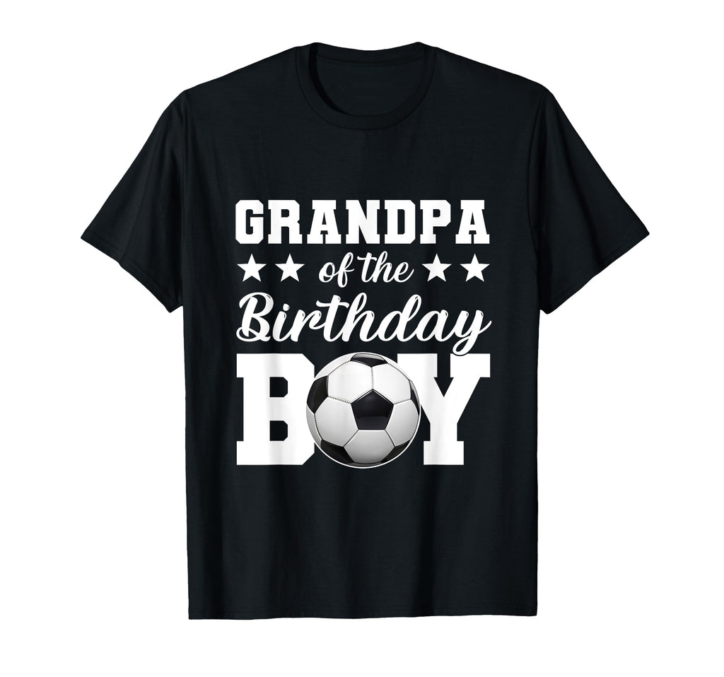 Grandpa Birthday Soccer Birthday Family T-Shirt - Graphic Print Unisex