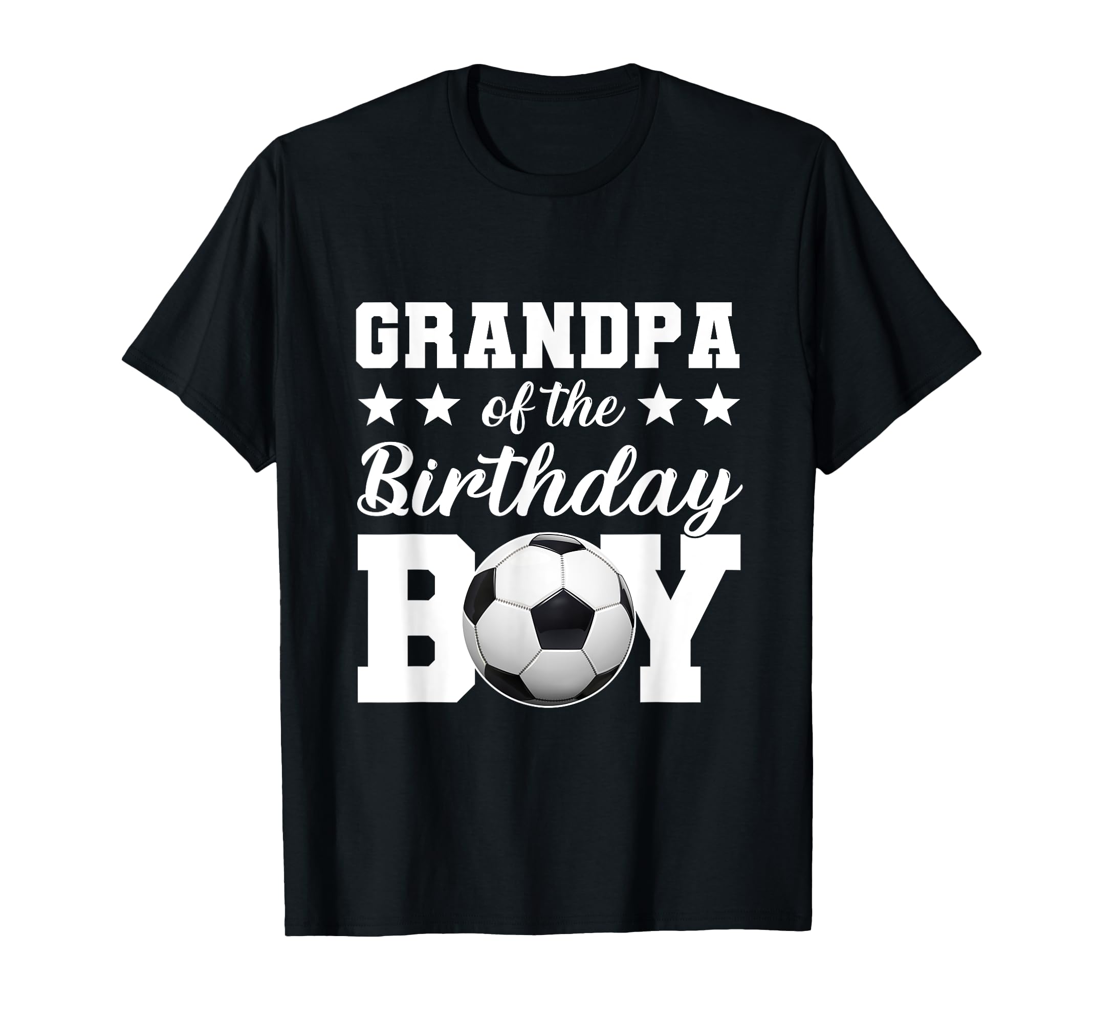 Grandpa Birthday Soccer Birthday Family T-Shirt - Graphic Print Unisex