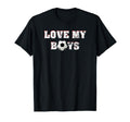 Love My Mom Dad Soccer Cheer Ladies T-Shirt - Trendy Graphic Men Women