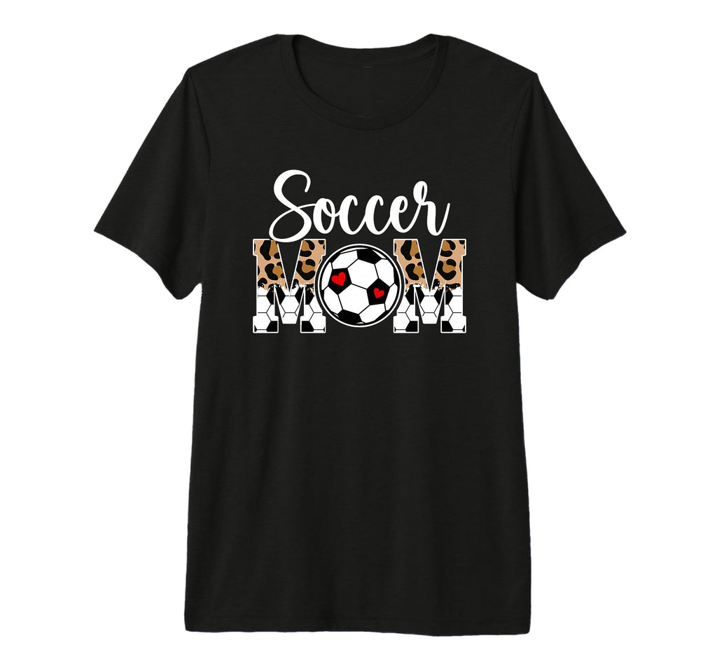 Soccer Mom Soccer Player Mama Leopard T-Shirt - Aesthetic Graphic Unisex