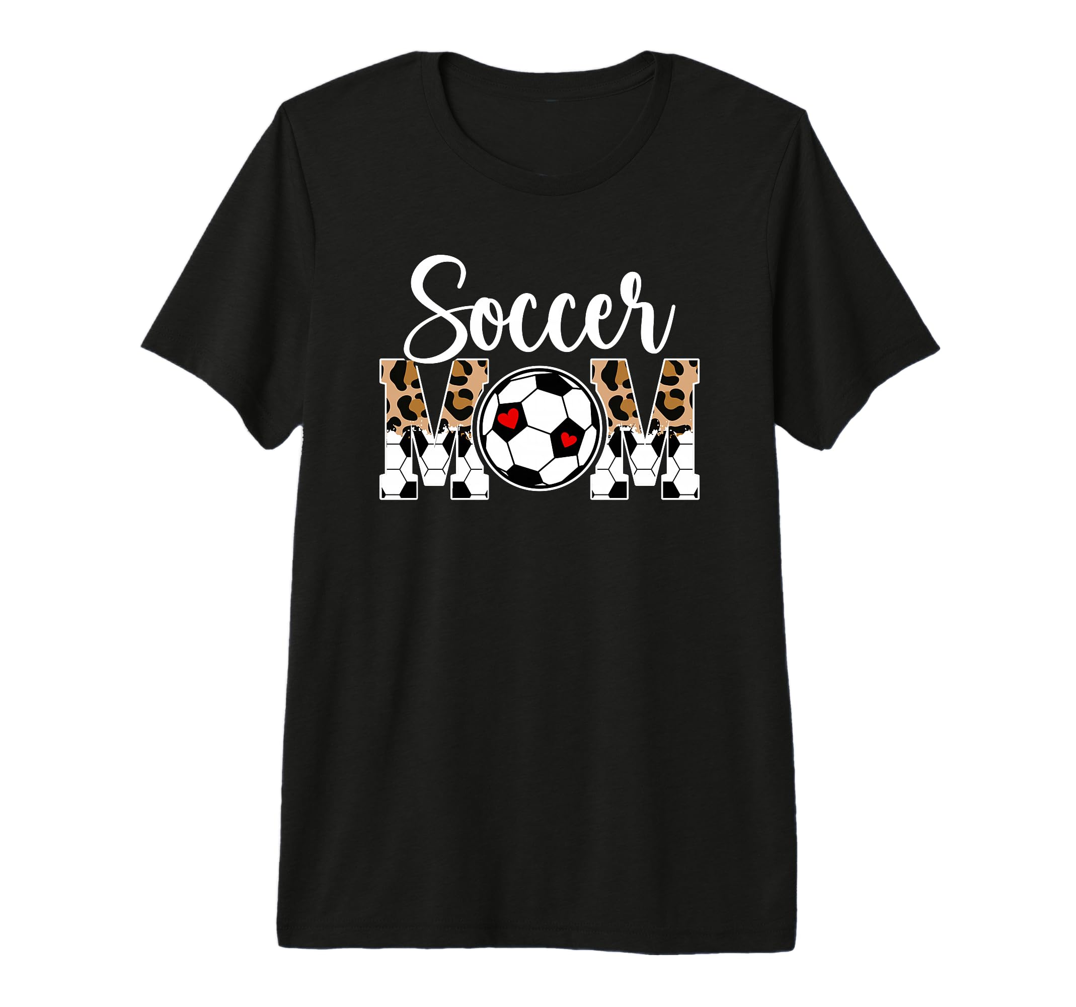 Soccer Mom Soccer Player Mama Leopard T-Shirt - Aesthetic Graphic Unisex