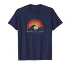 Barcelona Spain Espana Surf Beach Vibe T-Shirt - Custom Art Print Unisex