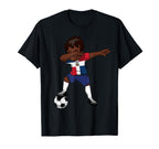 Dabbing Soccer Dominican Republic Gift T-Shirt - Graphic Print for Adults