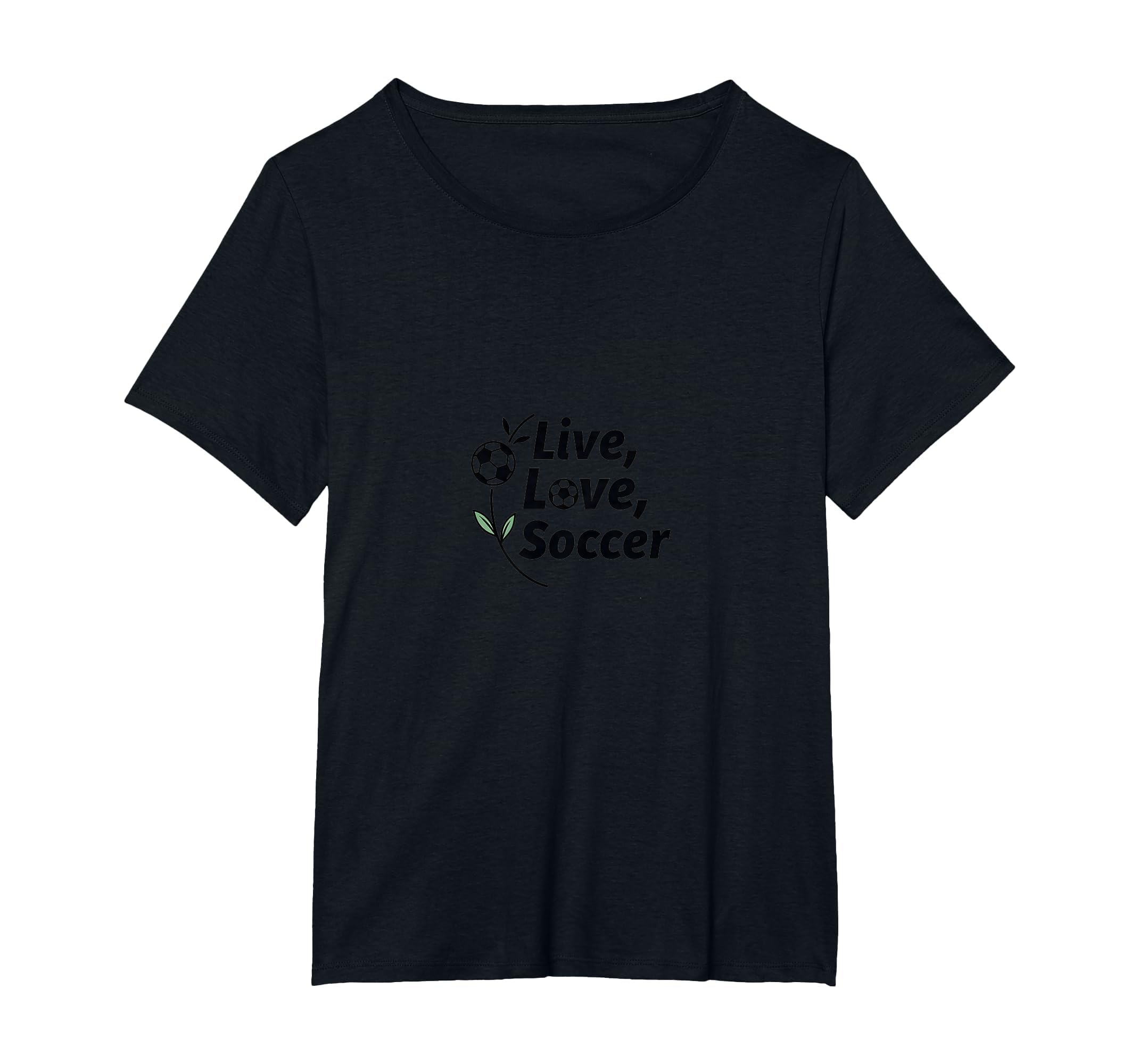 Live Love Soccer Womens Sports Passion T-Shirt - Graphic Print Men Women