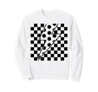 Lightning Bolt Checkered Aesthetic Sweatshirt - Novelty Apparel Unisex