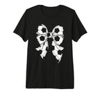 Soccer Coquette Bow Soccer Mama Mom Tri T-Shirt - Novelty Apparel Unisex