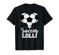 Soccer Lolli Funny Soccer Heart Grandma T-Shirt - Minimalist Print Unisex