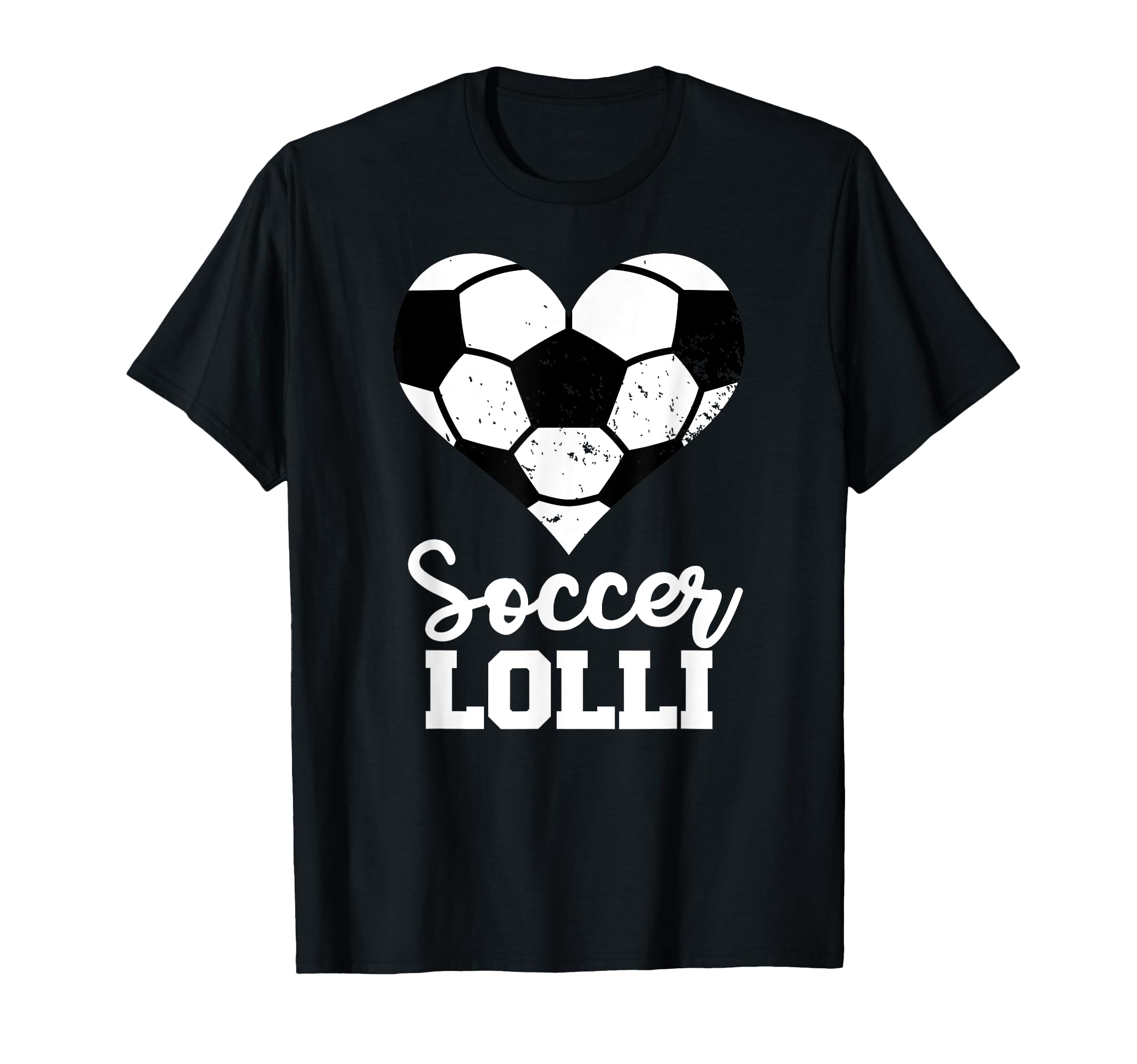 Soccer Lolli Funny Soccer Heart Grandma T-Shirt - Minimalist Print Unisex
