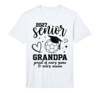 2027 Senior Soccer Grandpa Proud T-Shirt - Fun Novelty Design Unisex