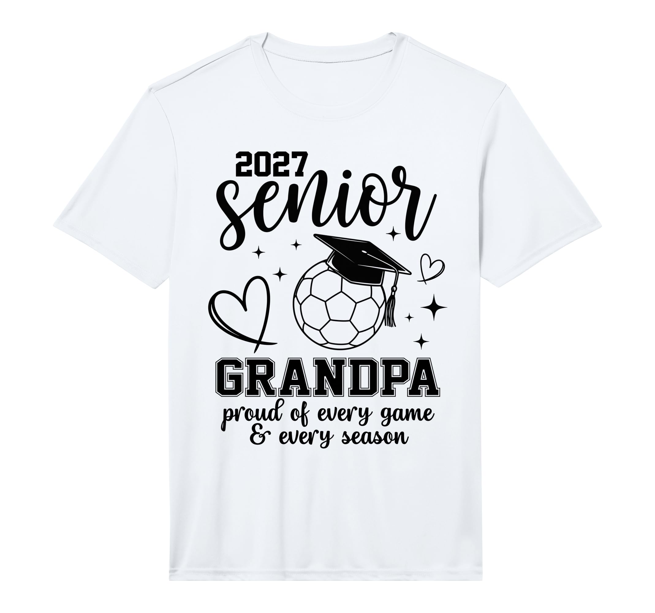 2027 Senior Soccer Grandpa Proud T-Shirt - Fun Novelty Design Unisex
