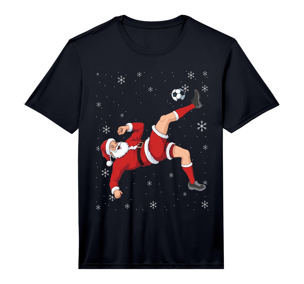 Soccer Santa Bicycle Kick Ball Sport T-Shirt - Custom Art Print for Adults