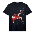 Soccer Santa Bicycle Kick Ball Sport T-Shirt - Custom Art Print for Adults