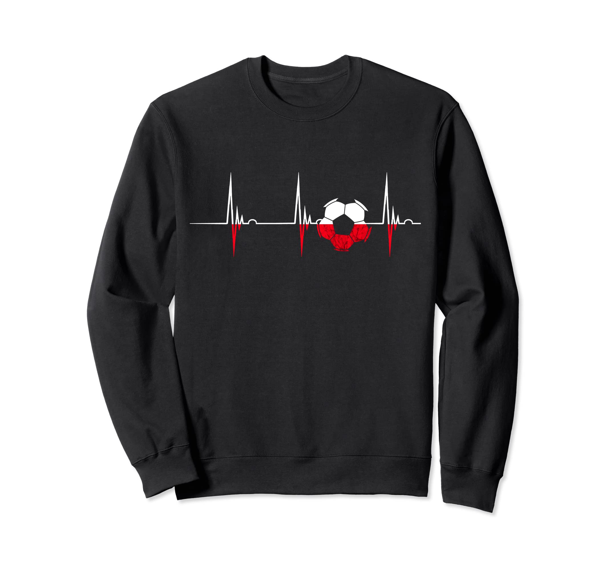 Poland Polish Soccer Team Heartbeat Sweatshirt - Unique Graphic Men Women