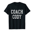 Coach Cody Custom Football Soccer T-Shirt - Minimalist Print for Adults
