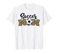 Soccer Mom Leopard Soccer Ball Sports T-Shirt - Trendy Graphic Men Women