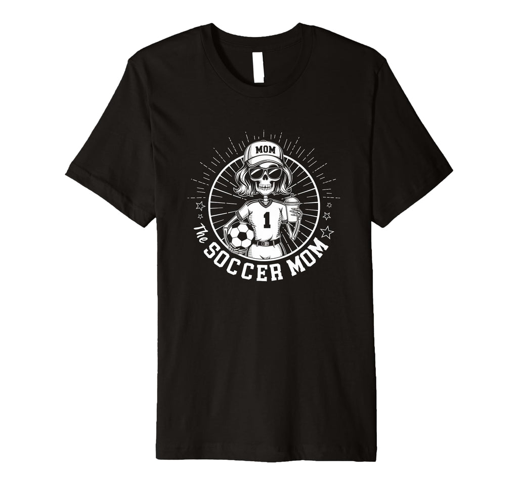 Soccer Mom Skeletton Halloween T-Shirt - Minimalist Print for Adults