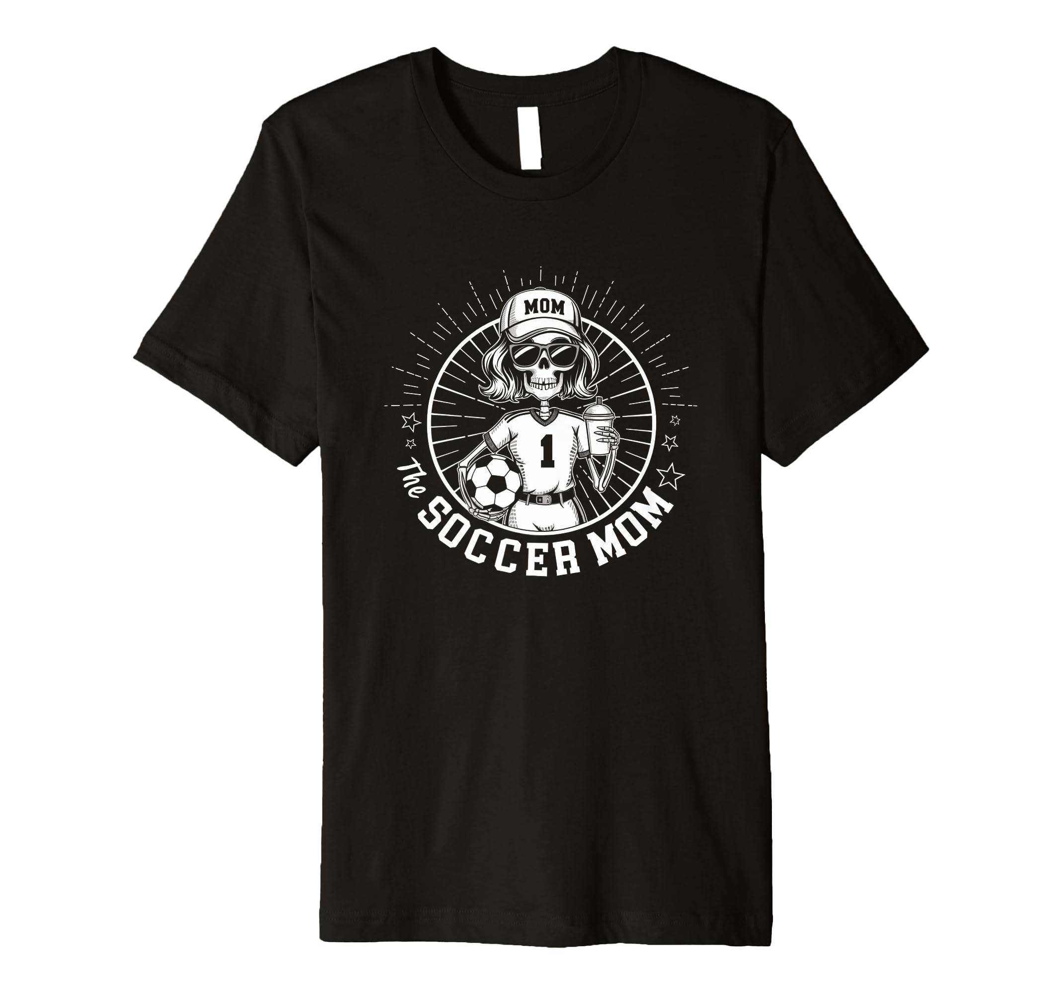 Soccer Mom Skeletton Halloween T-Shirt - Minimalist Print for Adults