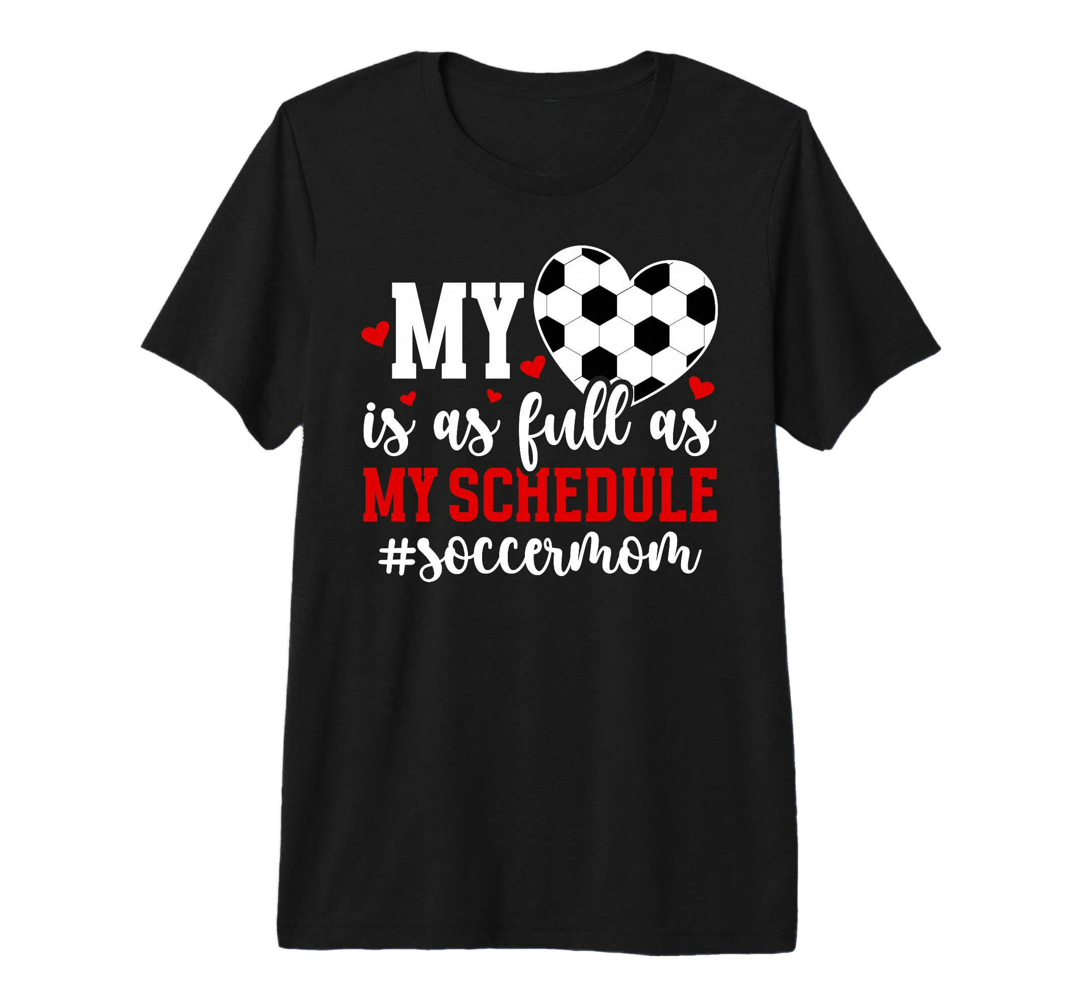 My Heart Soccer Mom Soccer T-Shirt - Casual Everyday Wear for Adults