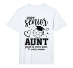 2027 Senior Soccer Aunt Proud T-Shirt - Casual Everyday Wear Men Women