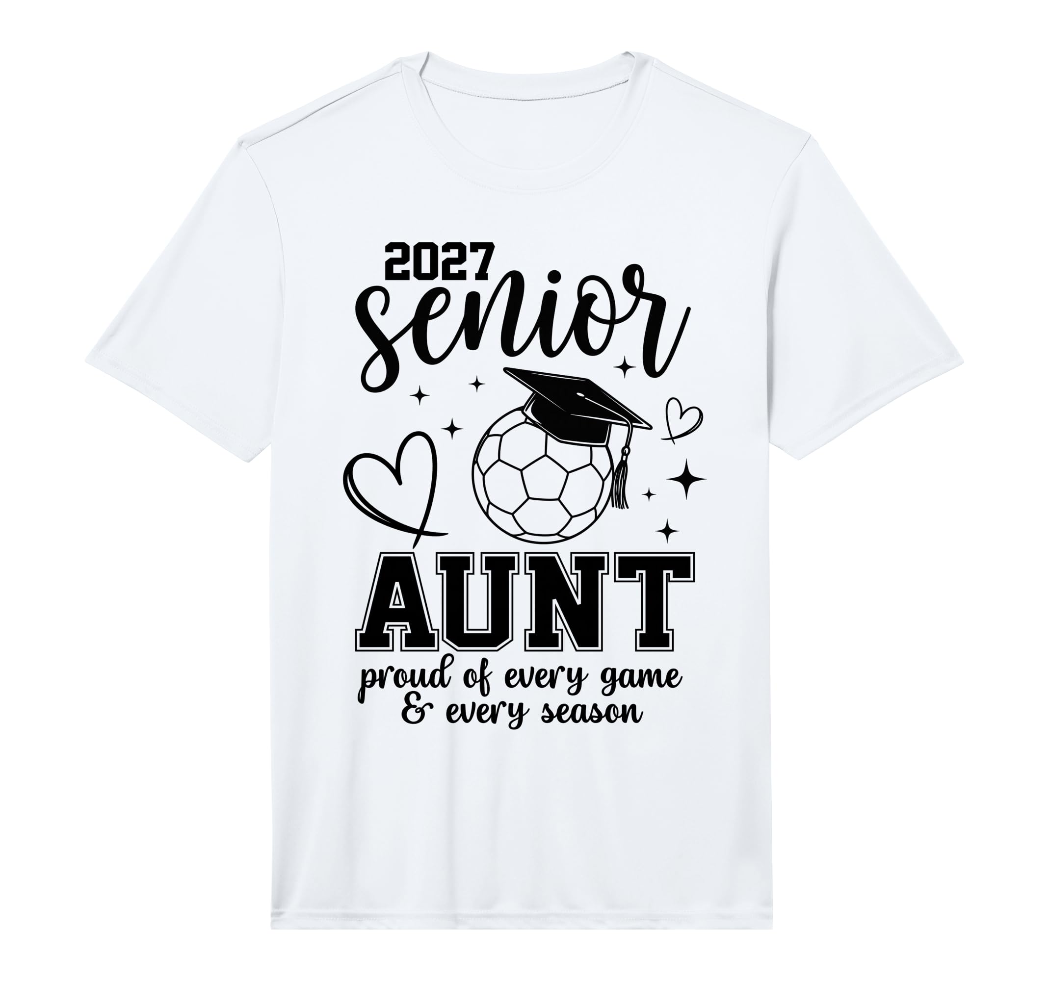 2027 Senior Soccer Aunt Proud T-Shirt - Casual Everyday Wear Men Women