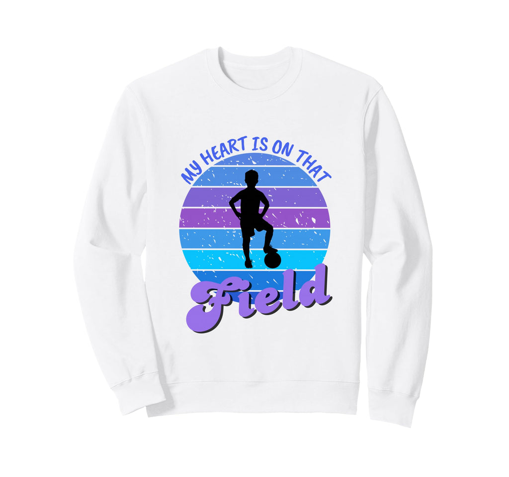 Soccer Mom My Heart Is That Field Sweatshirt - Trendy Graphic Unisex