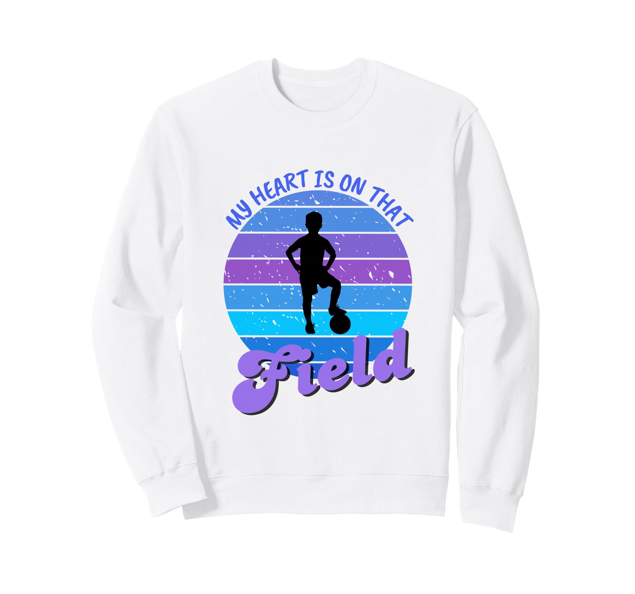 Soccer Mom My Heart Is That Field Sweatshirt - Trendy Graphic Unisex