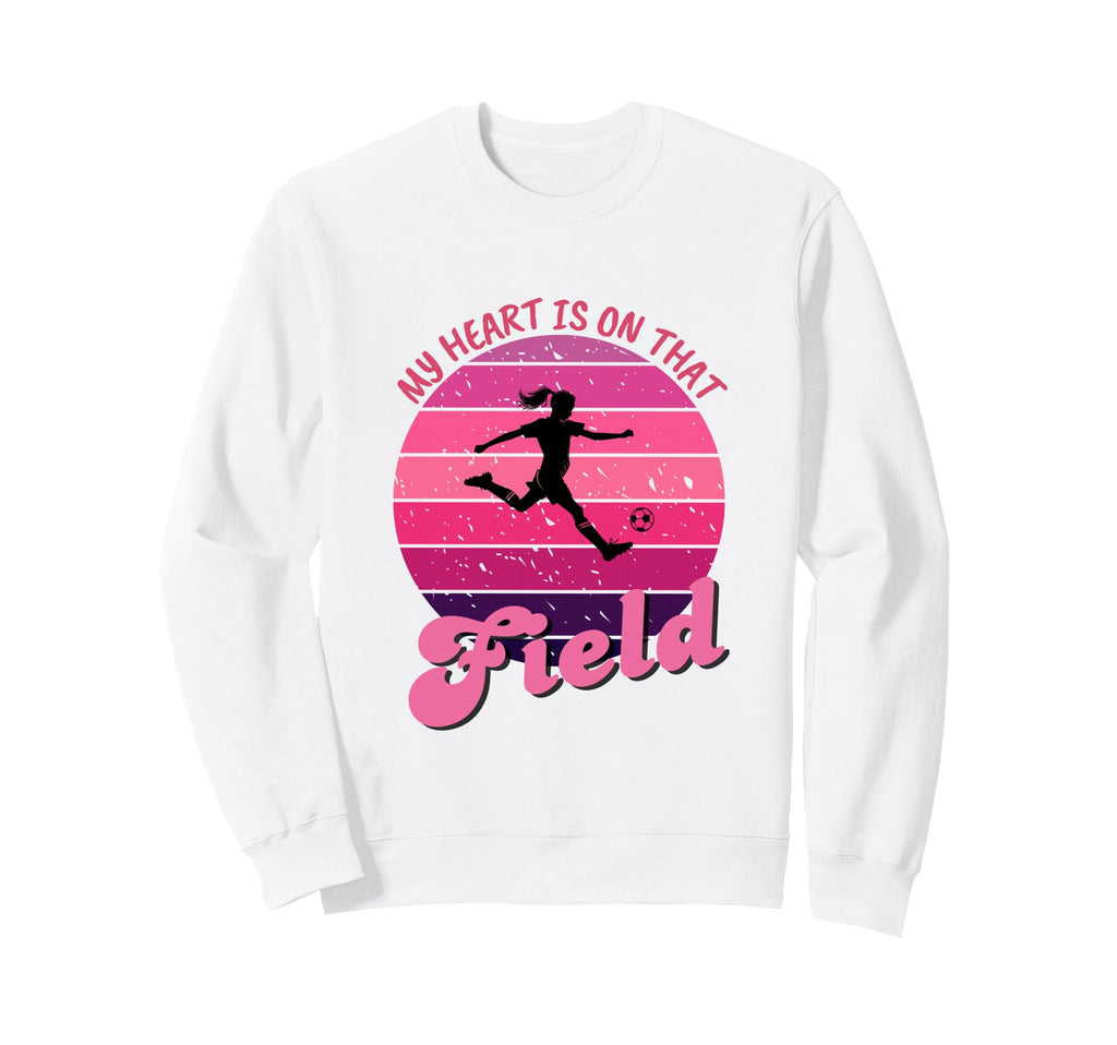 Soccer Mom My Heart Is That Field Sweatshirt - Unique Graphic Men Women