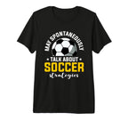 Coaching Soccer Dad Coach Soccer T-Shirt - Minimalist Print for Adults