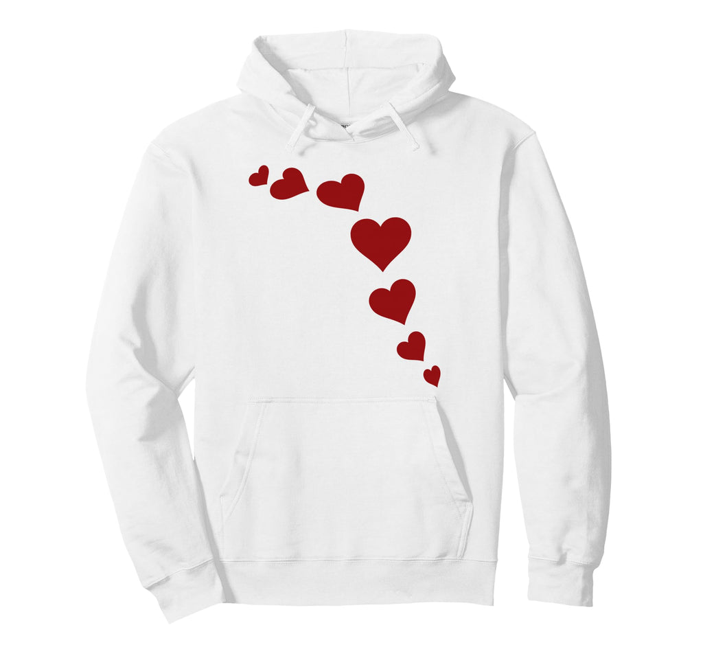 Valentine Hearts Hoodie - Graphic Print for Adults