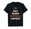 Eat Sleep Football Repeat Love T-Shirt - Trendy Graphic for Adults