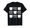 Checkered Coquette Bow Dentist T-Shirt - Aesthetic Graphic for Adults