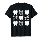 Checkered Coquette Bow Dentist T-Shirt - Aesthetic Graphic for Adults