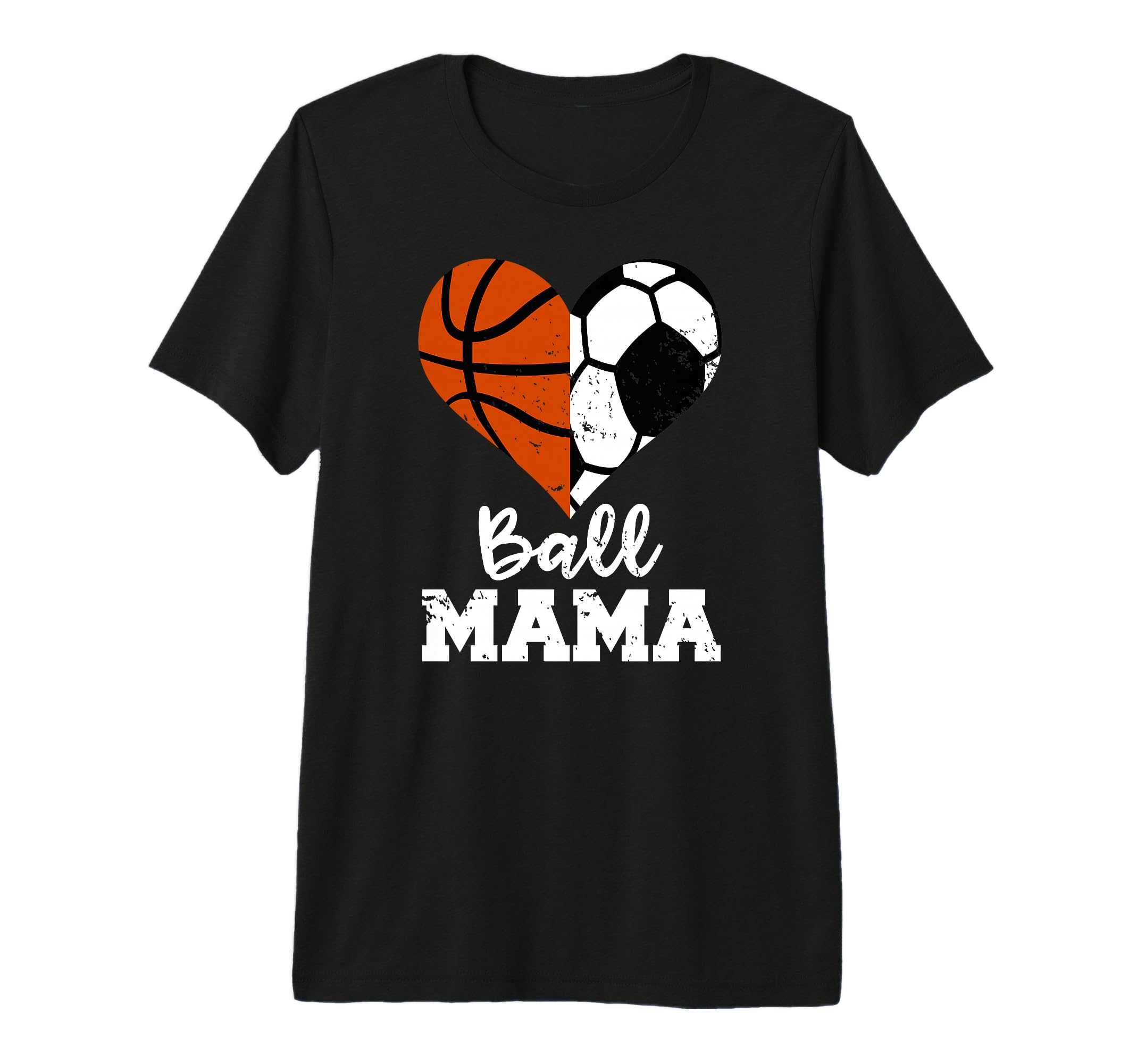 Ball Mama Funny Soccer Basketball Mama T-Shirt - Graphic Print for Adults