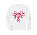 Heart Shaped Soccer Ball Artwork Sweatshirt - Graphic Print for Adults